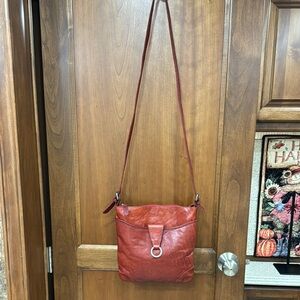 Gorgeous Red Leather Jack George’s Crossbody Bag